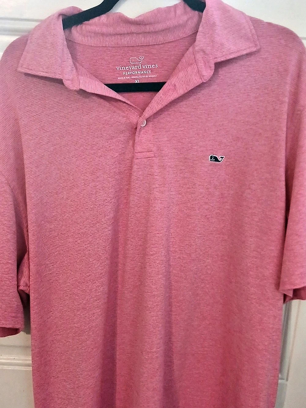 Vineyard Vines Performance Polo Shirt Men's Pink XL